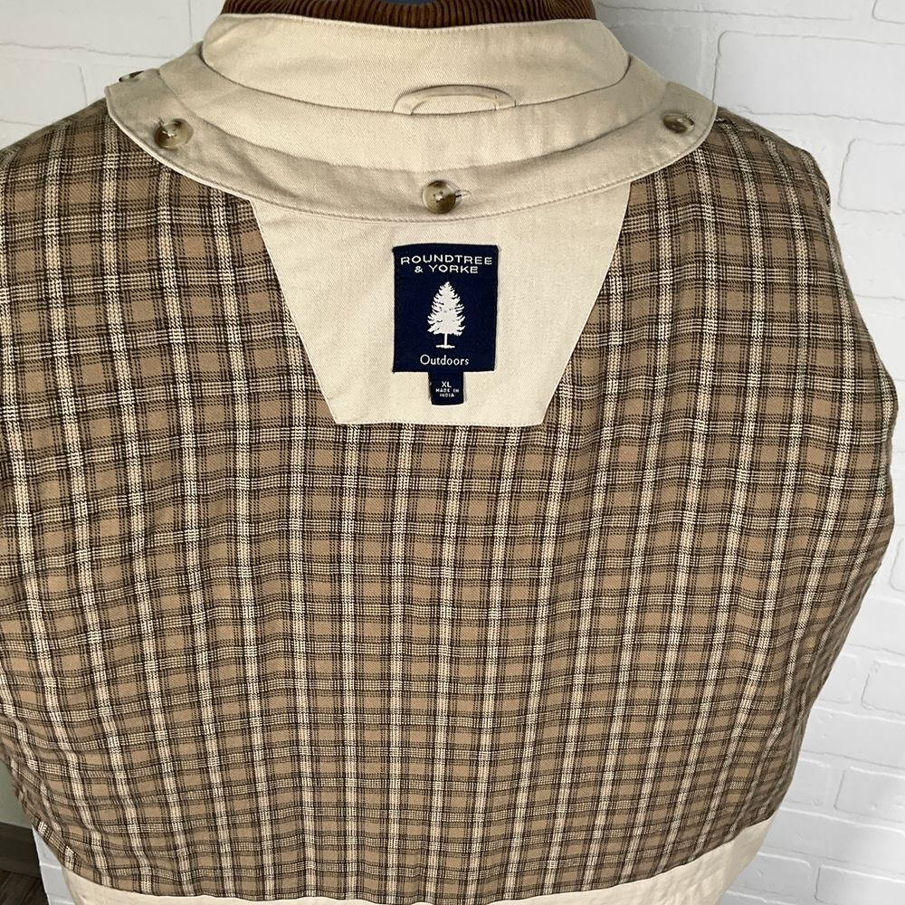 Roundtree‎ Yorke Jacket Men XL Khaki Outdoor Lined Field Corduroy Cotton Coat - Picture 5 of 12